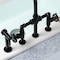 Kingston Brass KS2330RKX Bridge Kitchen Faucet with Brass Sprayer, Matte Black KS2330RKX - alternate 4